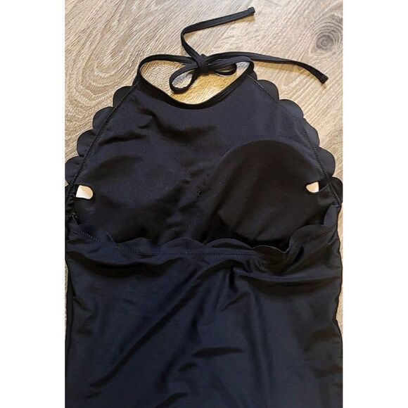 Blooming Jelly Scalloped Haulter Cheeky One Piece Swimsuit Women's Size Medium - Picture 3 of 5